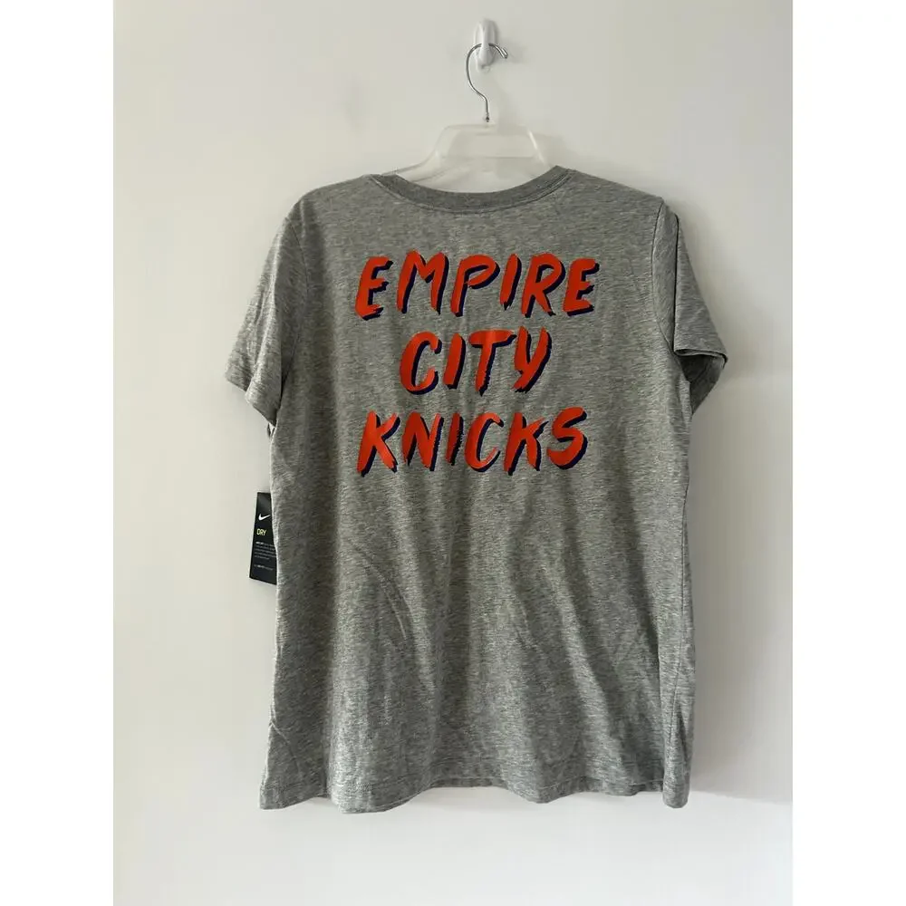 Nike Gray New York Knicks NBA Dri-fit Athletic T-shirt NWT Size XL
